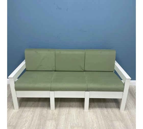 Изображение товара Диван 3-х местный NEW VICTORIA каркас белый, велюр фисташковый К0020