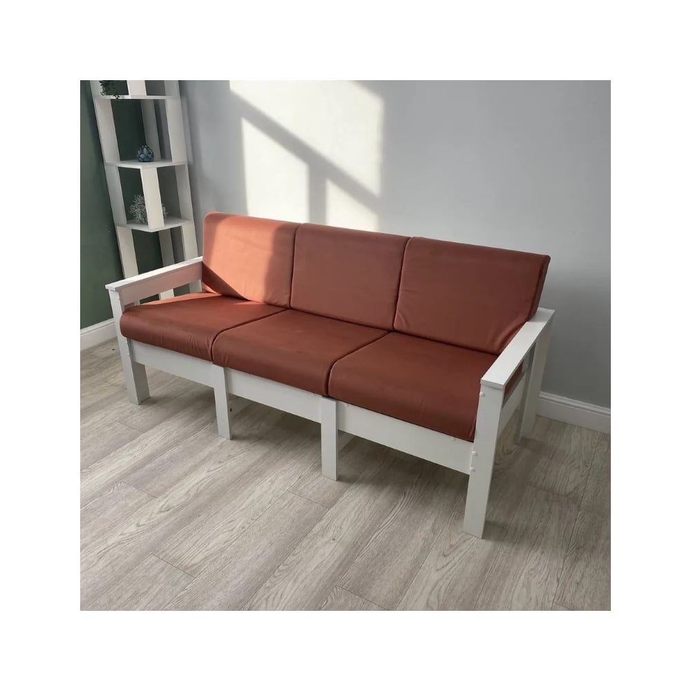 Изображение товара Диван 3-х местный NEW VICTORIA каркас белый велюр кирпичный К0018