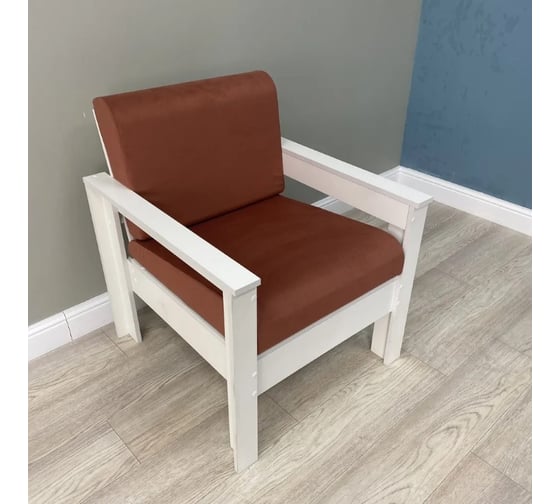 Изображение товара Кресло NEW VICTORIA каркас белый, велюр кирпичный К0026