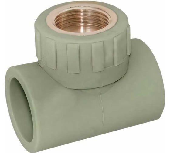 Изображение товара Тройник комбинированный с внутренней резьбой VALFEX PP-R серый, 20 мм х1/2" 10127020Г 127-0432