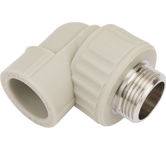 Изображение товара Угольник комбинированный с наружной резьбой VALFEX PP-R серый, 25 мм х3/4", 90 градусов 10126025Г 127-0493