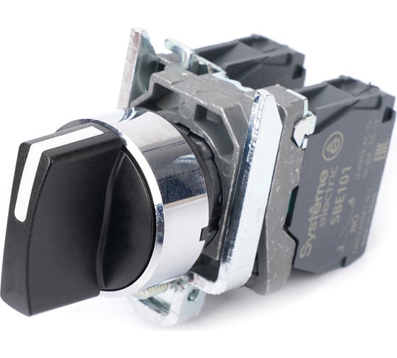 Изображение товара Переключатель модульный Systeme Electric SB4 в сборе 22мм 3поз. с возвратом 2НО SE SB4BD53