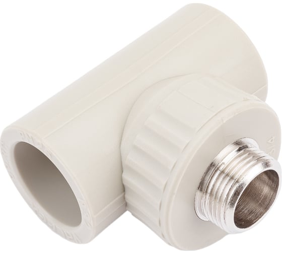 Изображение товара Тройник комбинированный с наружной резьбой VALFEX PP-R серый, 32 мм х3/4" 10128132Г 127-0439