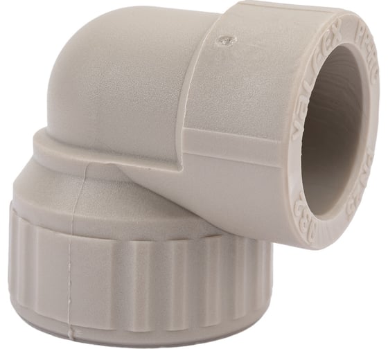 Изображение товара Угольник комбинированный с внутренней резьбой VALFEX PP-R серый, 32 мм х1" 10125032Г 127-0490