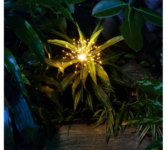 Изображение товара Светильник грунтовый REXANT Салют, 3000К, встроенный аккумулятор, солнечная панель 602-2435