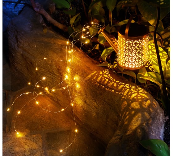 Изображение товара Светильник грунтовый REXANT Лейка, 3000К, встроенный аккумулятор, солнечная панель, коллекция Стамбул 602-2405