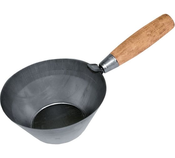 Изображение товара Ковш штукатурный Inwork 150 мм, плоское дно, деревянная ручка 05825