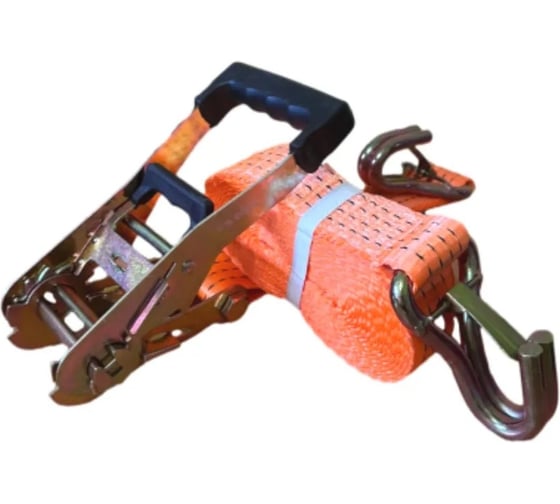 Изображение товара Ремень стяжной крюк КанТраст  с защелкой, 50 мм, 6 т, 12 м, анатомическая ручка RS50612ARKZ