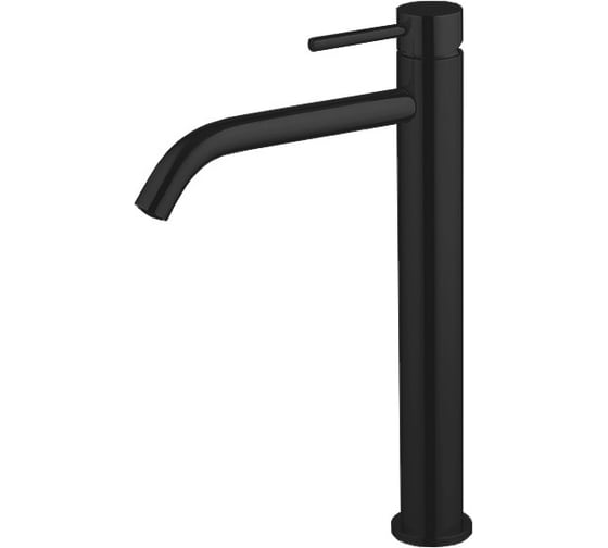 Изображение товара Смеситель для раковины Fima Carlo Frattini Spillo Up, высокий, донный клапан click-clack с переливом, чёрный матовый F3031/HXSNS