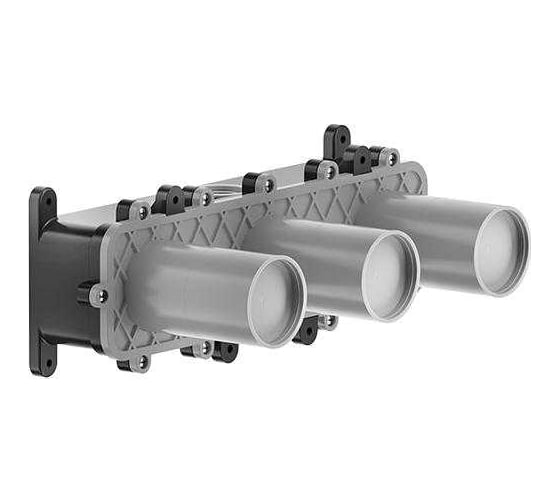 Изображение товара Скрытая часть для смесителя на 2 выхода Gessi цвет Steel Brushed 54139.239