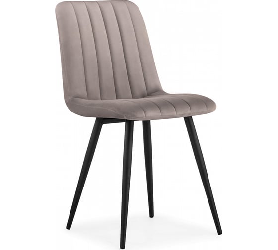 Изображение товара Стул на металлокаркасе Woodville Дани латте велюр velutto 08 / черный 572104