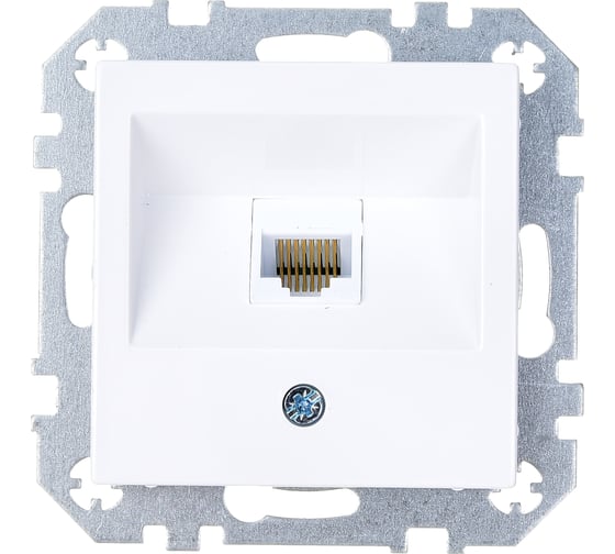 Изображение товара Розетка для интернета LIREGUS Эпсилон IKL-001-01 E/B белая без рамки 28-032