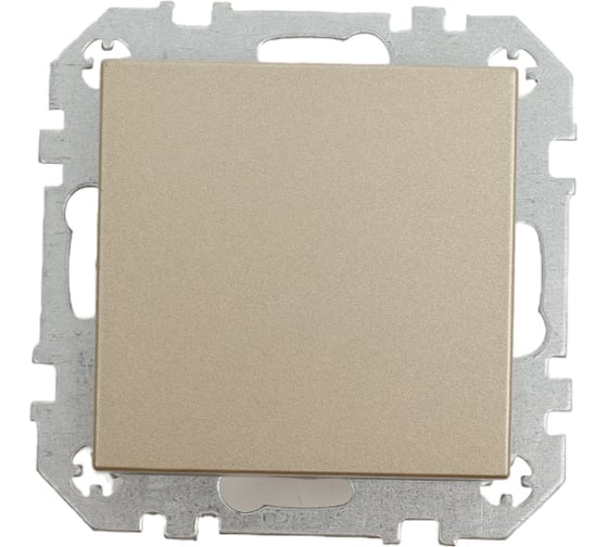 Изображение товара Перекрестный одноклавишный выключатель LIREGUS Эпсилон IPK6 10-001-01 E/Ch шампань без рамки 28-305