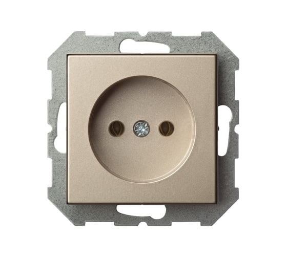 Изображение товара Розетка без заземления LIREGUS Эпсилон IKL 16-304-01 E/Ch шампань без рамки 28-309
