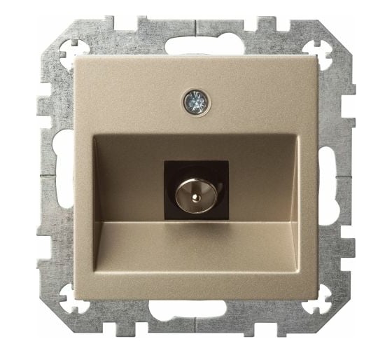 Изображение товара Теливизионная розетка LIREGUS Эпсилон ITVL-1-01 E/Ch шампань без рамки 28-314