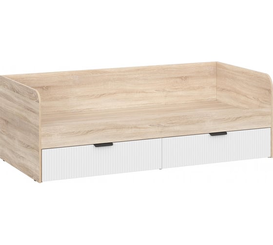 Изображение товара Кровать Woodville Стокгольм КРД03-90 90x200, дуб сонома / line софт пломбир 579695