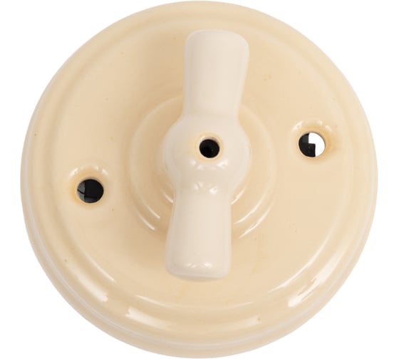 Изображение товара Выключатель МЕЗОНИНЪ поворотный на 4 положения,цвет- слоновая кость, БЕЗ КОЛЬЦА GE70401-02k