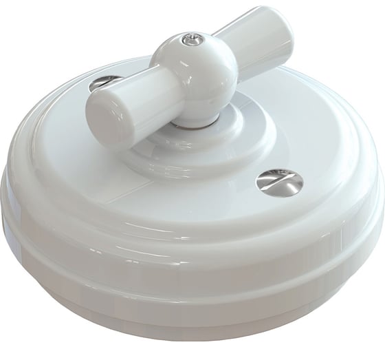 Изображение товара Выключатель МЕЗОНИНЪ поворотный на 4 положения,цвет-белый, БЕЗ КОЛЬЦА GE70401-01k