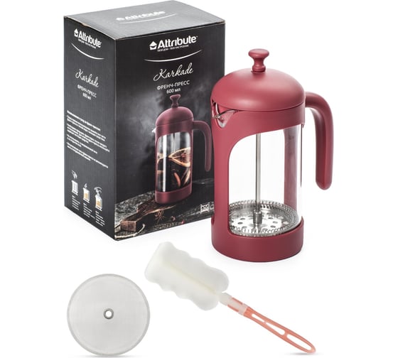 Изображение товара Френч-пресс Attribute KARKADE 600 мл + аксессуары ATF203