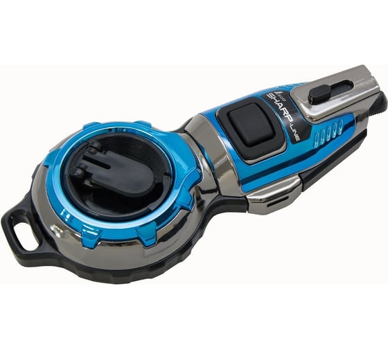 Изображение товара Строительная, чернильная отбивка Shinwa 30 м, ручной возврат шнура, голубой металлик М00021651