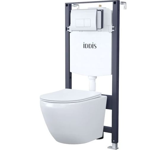 Изображение товара Комплект 3в1 IDDIS подвесной унитаз, инсталляция и клавиша смыва BASBQ01i73