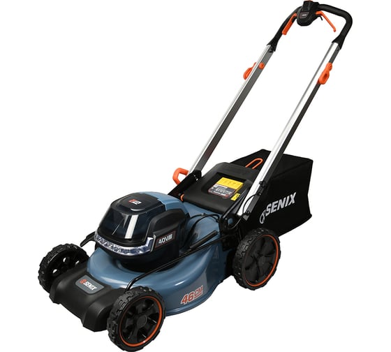 Изображение товара Газонокосилка аккумуляторная самоходная SENIX 46 см, 2x2 40В, 2 АКБ 5Ач, ЗУ LSSX2-H-EU