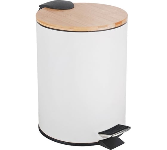 Изображение товара Мусорный контейнер Zalger Bambo, белый, 3 л R052-03white