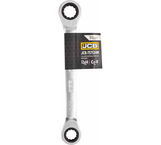 Изображение товара Ключ комбинированный JCB трещоточный двухсторонний 12x14мм JCB-7571214M(58162)