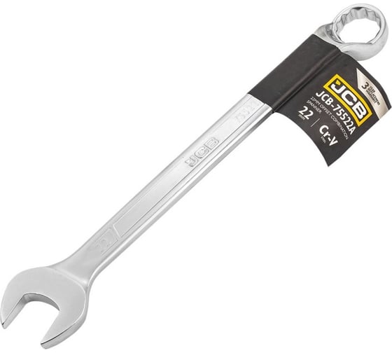 Изображение товара Ключ комбинированный JCB отогнутый на 75грд. 22мм JCB-75522A(58141)