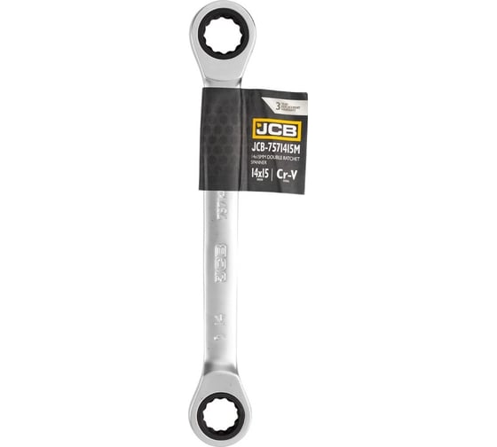 Изображение товара Ключ комбинированный JCB трещоточный двухсторонний 14x15мм JCB-7571415M(58163)