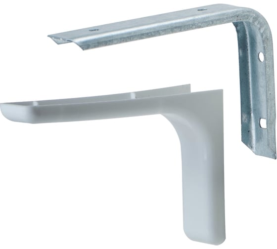 Изображение товара Кронштейн с декоративными накладками MFK-TORG белый L=240мм К-88