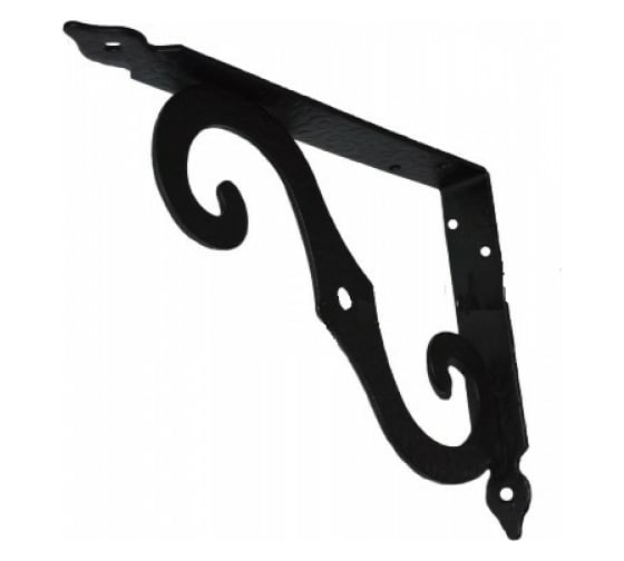 Изображение товара Фигурный кронштейн для полок MFK-TORG 250х200мм 2.5мм черный SB-44 К-35