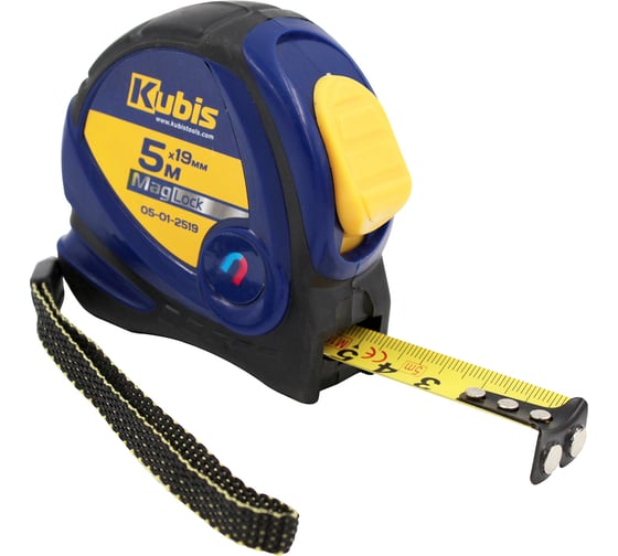 Изображение товара Рулетка измерительная KUBIS 5 м19 мм MagLock, с магнитами 05-01-2519