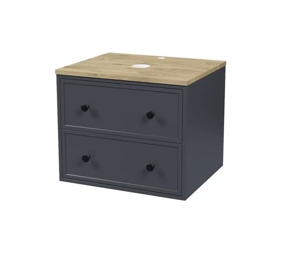 Изображение товара Подвесная тумба IDDIS Torr со столешницей МДФ, дуб верона, 60 см, темно-серый TOR60DVi95K