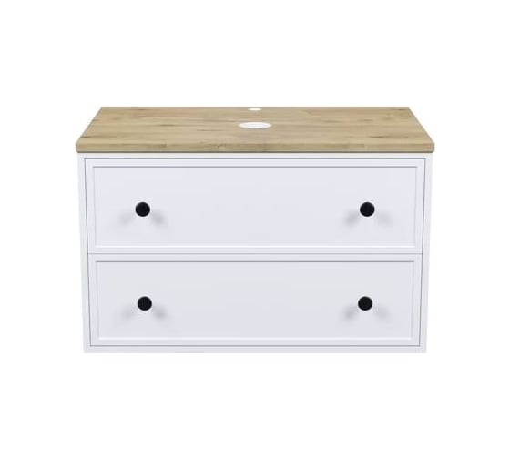 Изображение товара Подвесная тумба IDDIS Torr со столешницей МДФ, дуб верона, 80 см, белый матовый TOR80WVi95K