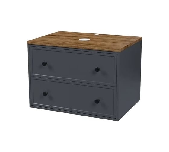 Изображение товара Подвесная тумба IDDIS Torr со столешницей МДФ, макадамия орех, 70 см, темно-серый TOR70DMi95K