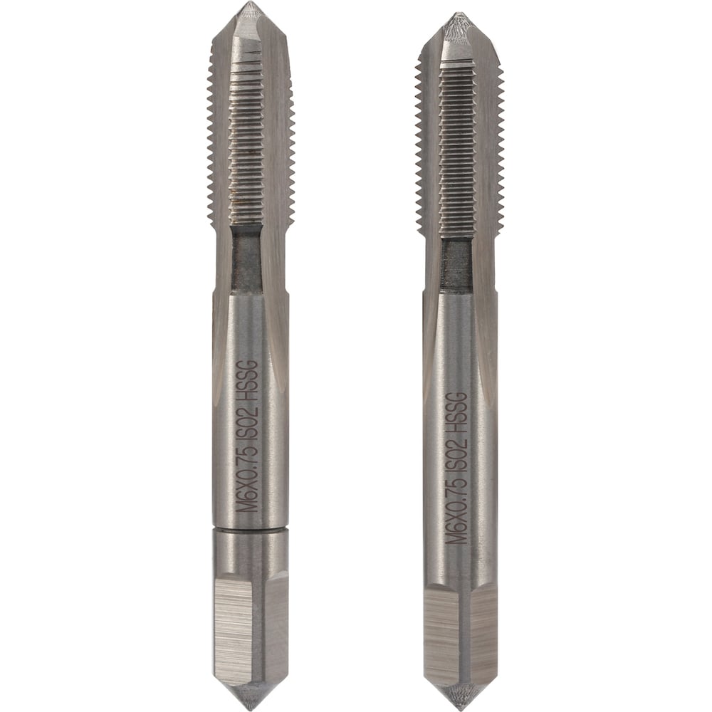 Изображение товара Метчик VOLKEL М 6 шаг 0.75мм комплект из 2 шт. DIN 2181 HSS-G ручной