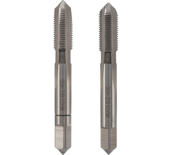 Изображение товара Метчик VOLKEL М 6 шаг 0.5мм комплект из 2-х шт. DIN2181 HSS-G 26317 V26317