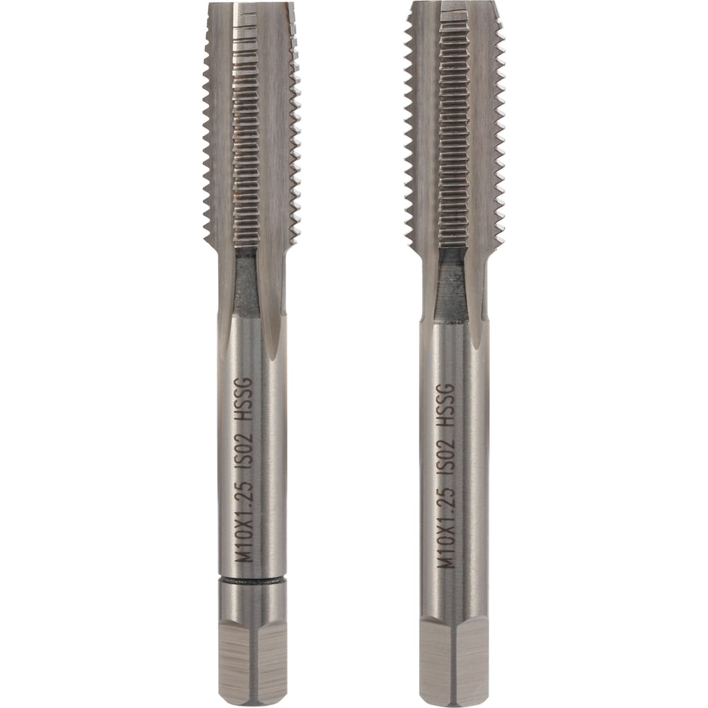 Изображение товара Метчик VOLKEL М10 шаг 1.25мм комплект 2 шт HSS-G DIN2181 для металлов