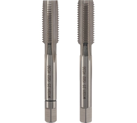 Изображение товара Метчик VOLKEL М10 шаг 1.25мм комплект из 2-х шт. DIN2181 HSS-G 26338 V26338