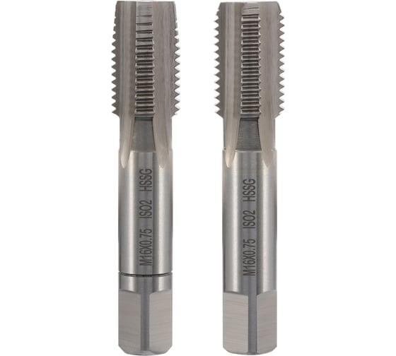 Изображение товара Метчик VOLKEL М16 шаг 0.75мм комплект из 2-х шт. DIN2181 HSS-G 26363 V26363