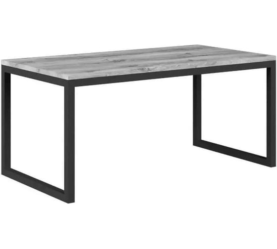 Изображение товара Стол журнальный Desk Question лофт DQ Shelf Nut черный мрамор, черный 600x450x516 117877