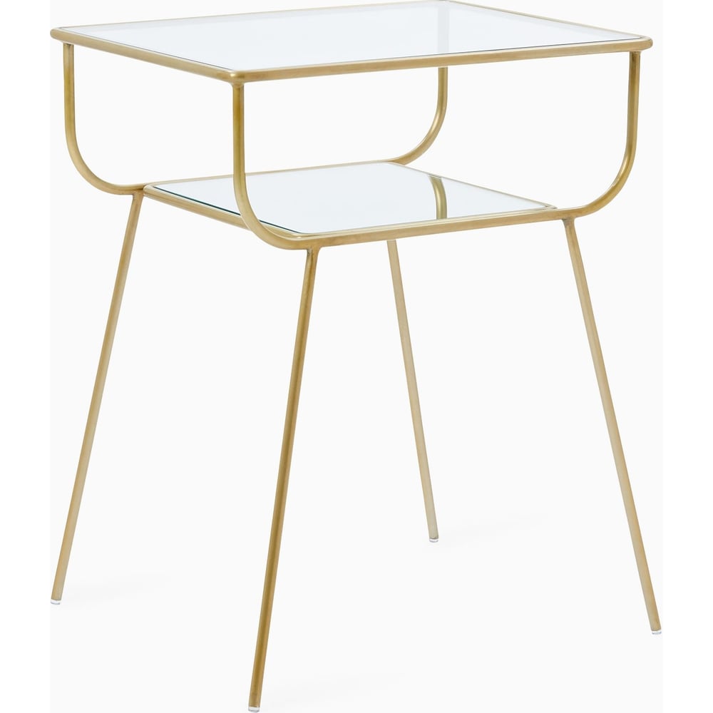 Изображение товара Столик круглый Maison de Plush Verre d'or золотое стекло QS5020A