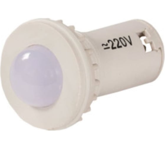 Изображение товара Светодиодная коммутаторная лампа Электротехник СКЛ-11-Б-2-220, белая, 220В AC/DC, d=27, сила света 20 мКд, ET514684