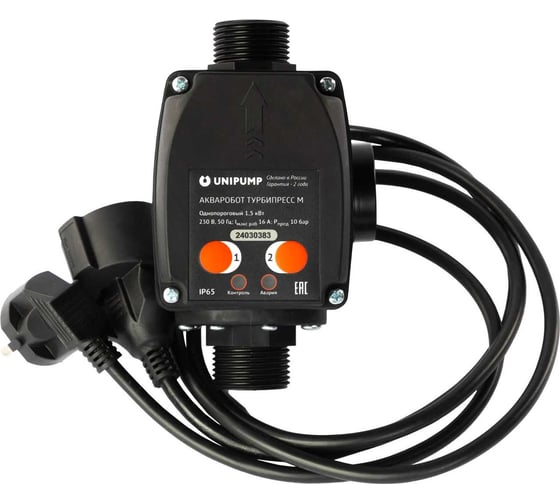 Изображение товара Блок управления насосом ТУРБИПРЕСС М с вилкой и розеткой UNIPUMP 41166