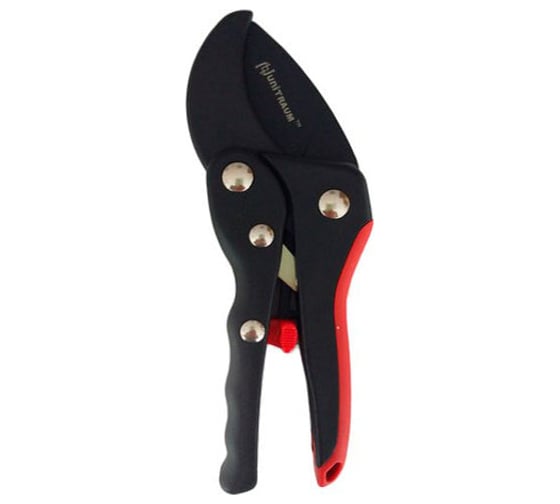 Изображение товара Секатор с храповым механизмом UNITRAUM с тефлоновым лезвием, опорной наковаленкой, пластиковая ручки, L=169 UN-C0538B