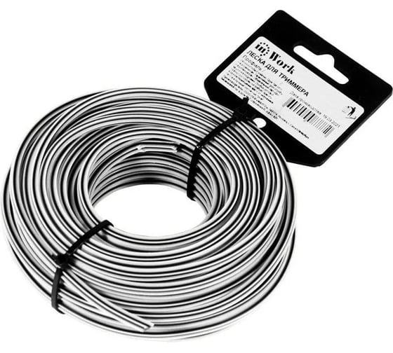 Изображение товара Леска для триммера двухцветная 15 м, профиль - звезда, 4.0 мм InWork 78530