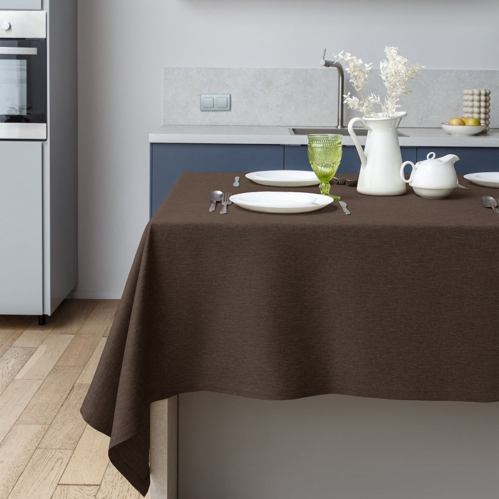 Изображение товара Скатерть Волшебная Ночь 165х200 Шоколад рогожка классическая