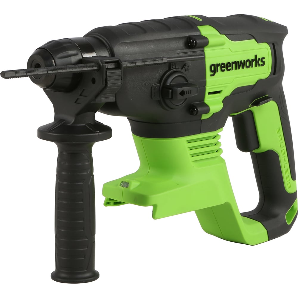 Изображение товара Greenworks GD24SDS2 бесшумный аккумуляторный перфоратор SDS plus 24В 3 режима