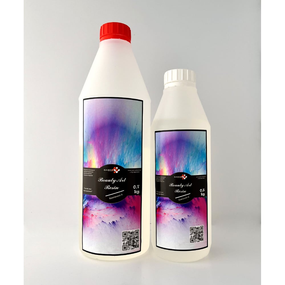 Изображение товара Комплект смолы Saros Polymer Beauty Art Resin 1.2 кг для творчества и ремонта